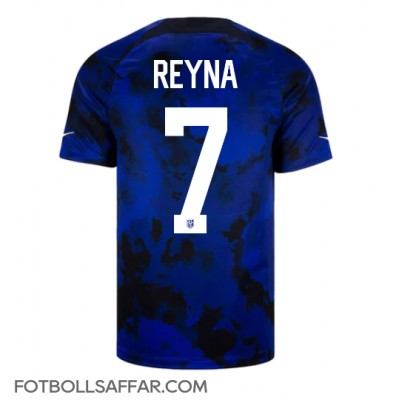 Förenta staterna Giovanni Reyna #7 Bortatröja VM 2022 Kortärmad